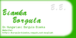 bianka borgula business card